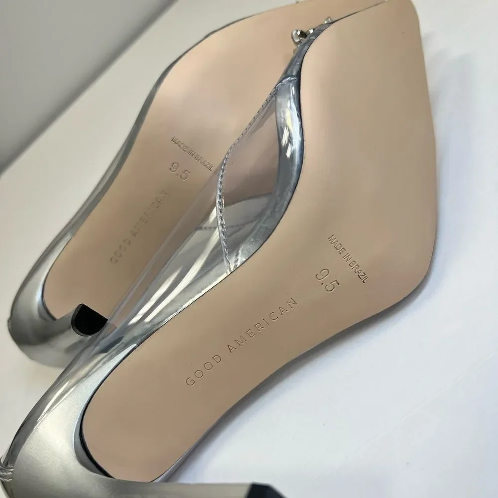 Good American Women’s Glass Cinder-f*cking-rella Pump Size 9.5 - Picture 6 of 8